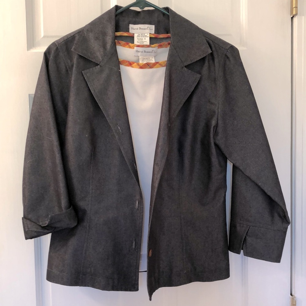 Harve Benard dark denim blazer & top size 6